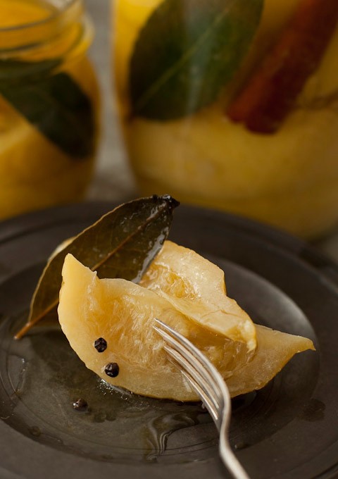 Preserved lemons in olive oil