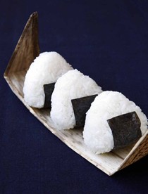 Pressed rice "sandwiches" (Onigiri)