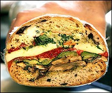 Pressed veggie sandwich