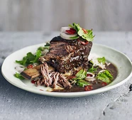 [Pressure cooker] beef short ribs with herb salad