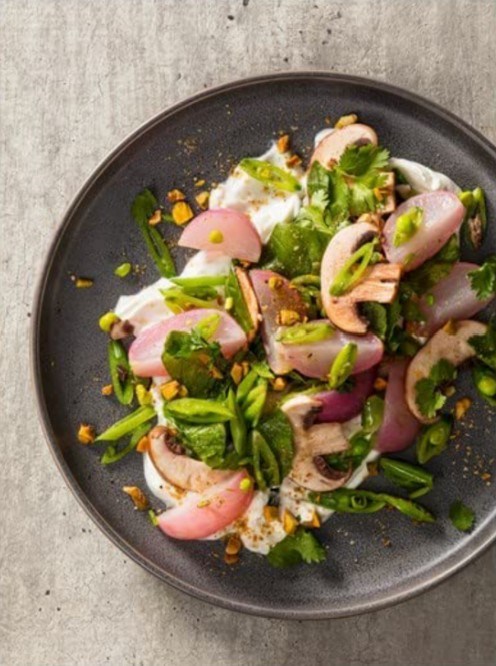 Pressure-cooker braised radishes and snap peas