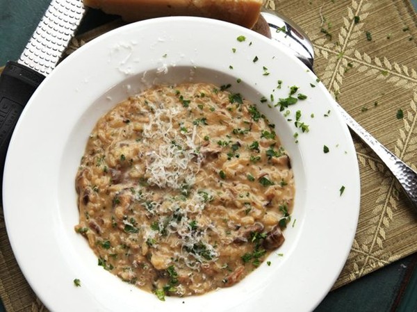 Pressure cooker mushroom risotto
