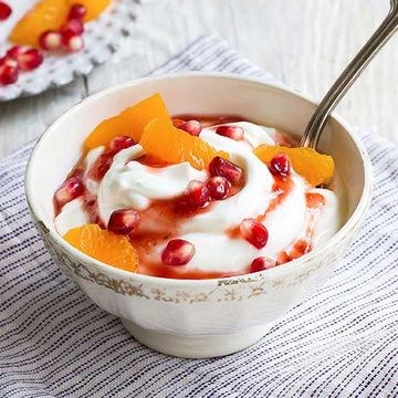 Pretty pomegranate sundaes