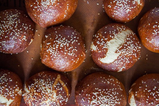 Pretzel buns