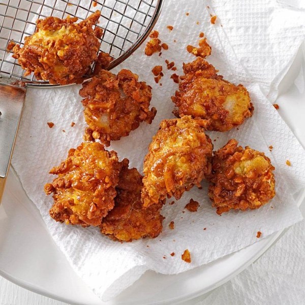 Pretzel-crusted catfish bites
