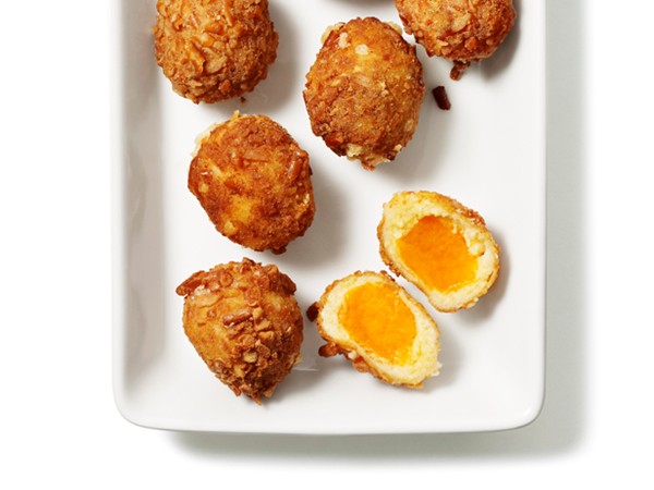Pretzel-crusted fried cheese