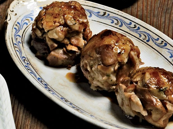 Pretzel dumplings