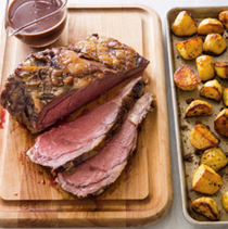 Prime rib and potatoes