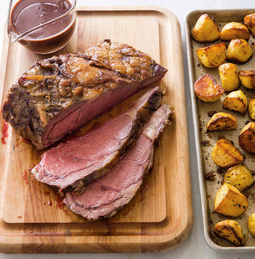 Prime rib and potatoes