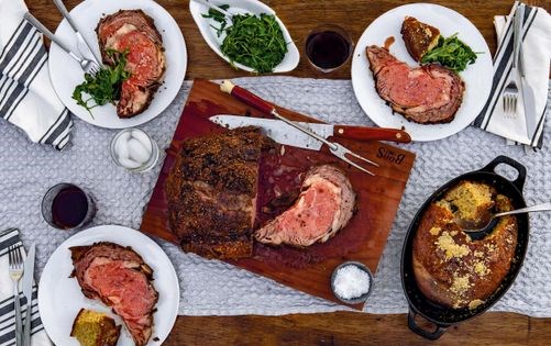 Prime rib with Parmigiano-Reggiano popovers