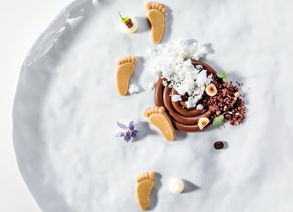 'Prints' – chocolate and coffee dessert