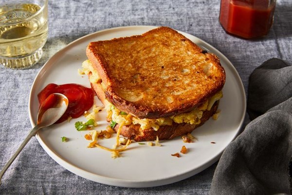 Priya Krishna's Bombay toast with roasted aloo gobhi 