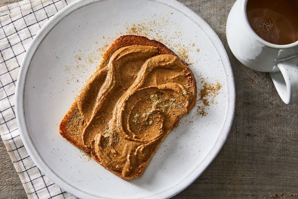 Priya Krishna's chaat masala–almond butter toast 