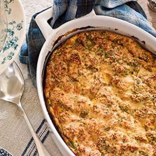 Prosciutto & asparagus strata