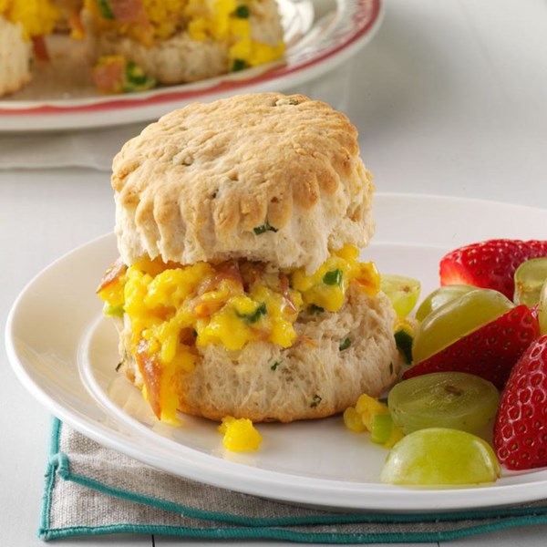 Prosciutto and cheddar breakfast biscuits