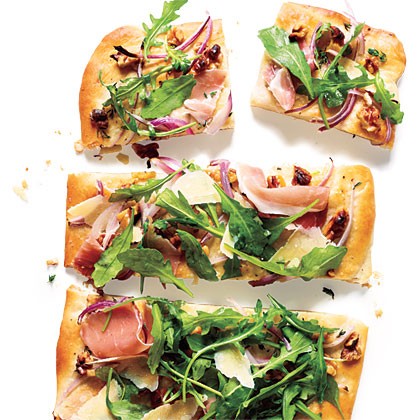 Prosciutto and cheese tartine