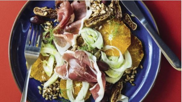 Prosciutto and farro salad