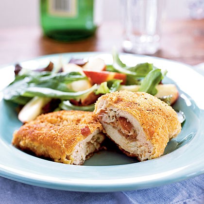 Prosciutto and Fontina-stuffed chicken breasts