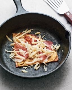 Prosciutto and Monterey Jack sandwich