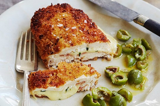Prosciutto-and-provolone-stuffed chicken