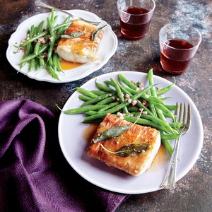 Prosciutto and sage-wrapped mahimahi
