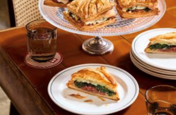 Prosciutto and seasonal greens mattonella [Kate Zoeller]