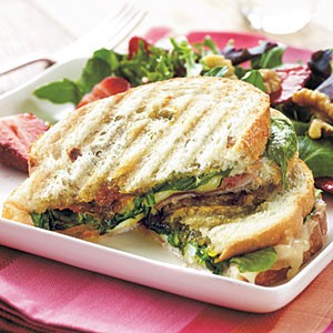 Prosciutto, Fontina, and fig panini