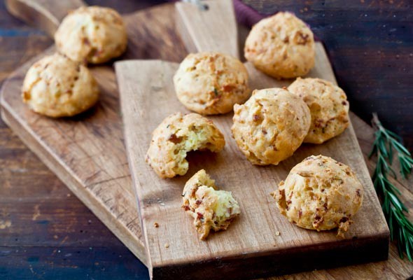Prosciutto-Parmesan puffs