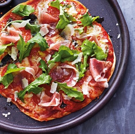 Prosciutto with arugula and Parmesan
