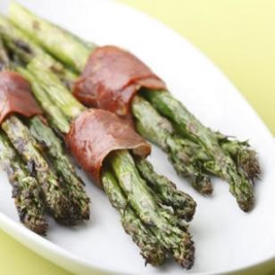 Prosciutto-wrapped asparagus