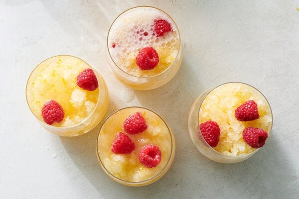 Prosecco lemon slush