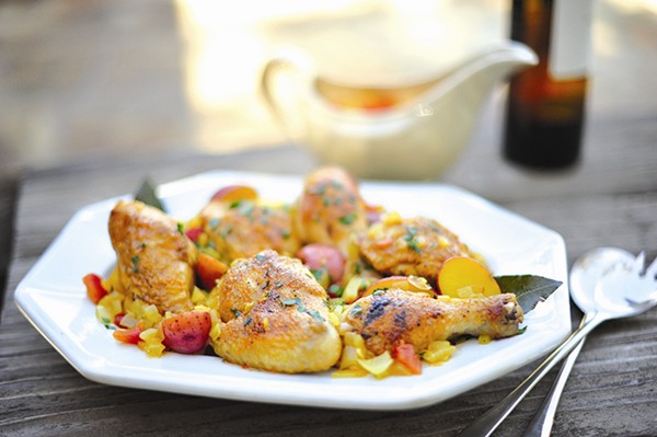 Provençal braised chicken