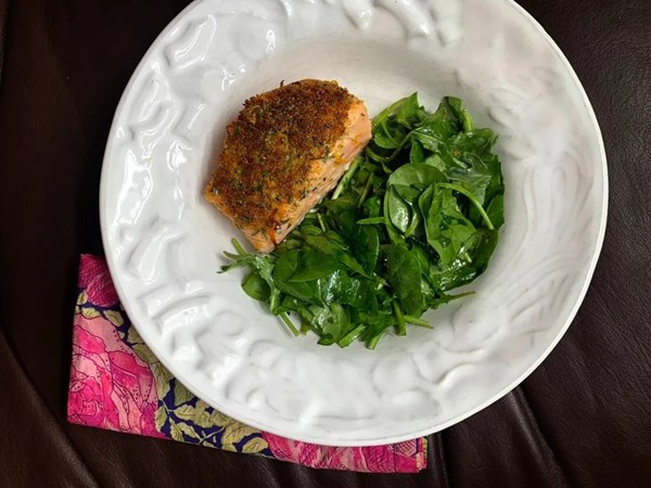 Provençal salmon with fennel, rosemary, and orange zest