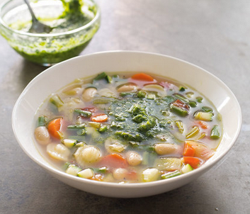 Provençal vegetable soup (Soupe au pistou)