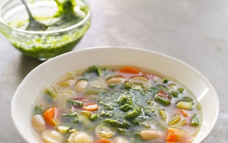 Provençal vegetable soup (Soupe au pistou)