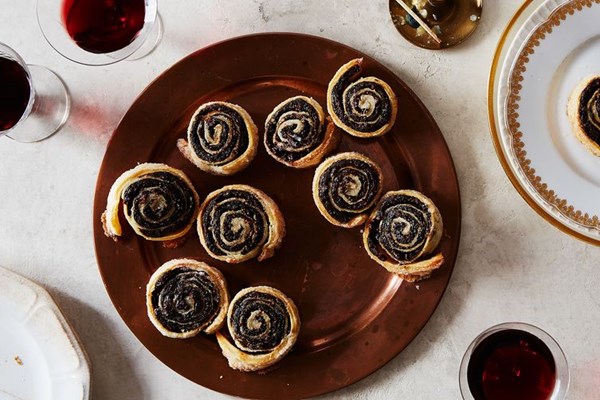 Prune and chocolate rugelach