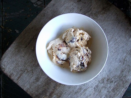 Prune and Cognac ice cream