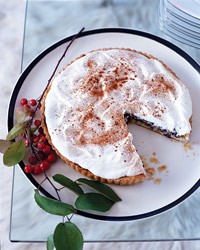 Prune custard tart
