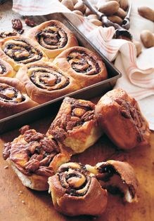 Prune-filled pecan-caramel sticky buns