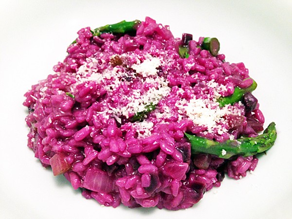 Psychedelic purple risotto