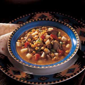 Pueblo green chili stew