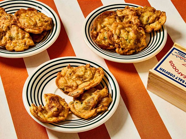 Puerto Rican cod fish fritters (Bacalaitos)