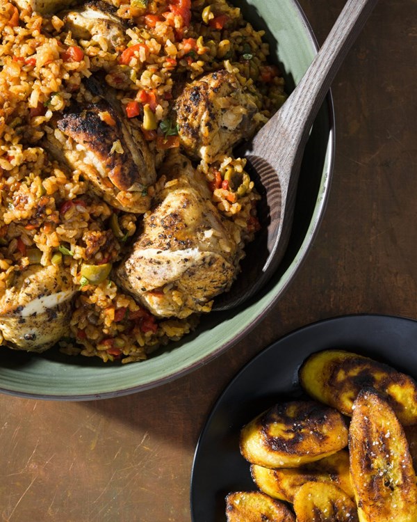 Puerto-Rican-style arroz con pollo