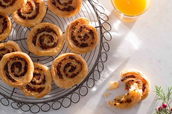 Puff pastry and sausage pinwheels