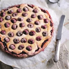 Puff pastry cherry Bakewell tart with Amaretto