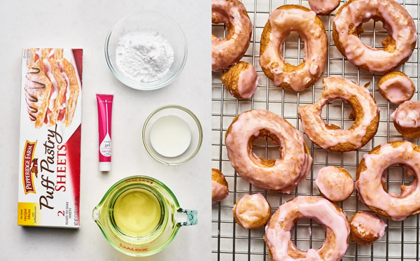 Puff pastry donuts