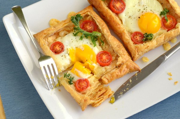 Puff pastry egg tarts