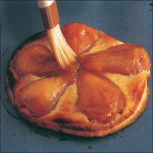 Puff pastry pear frangipane tart