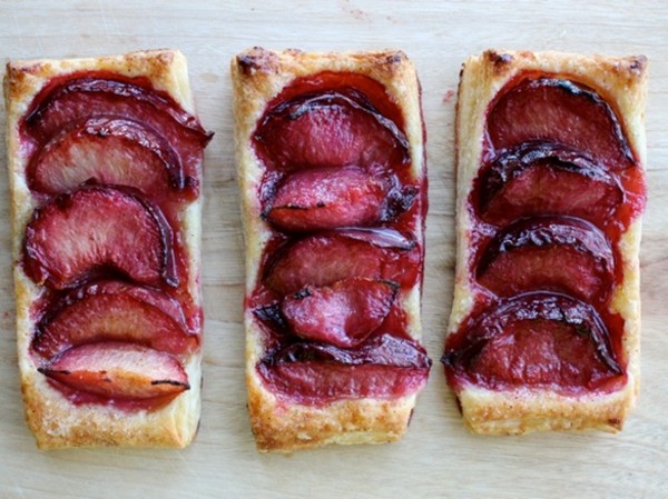 Puff pastry plum tarts