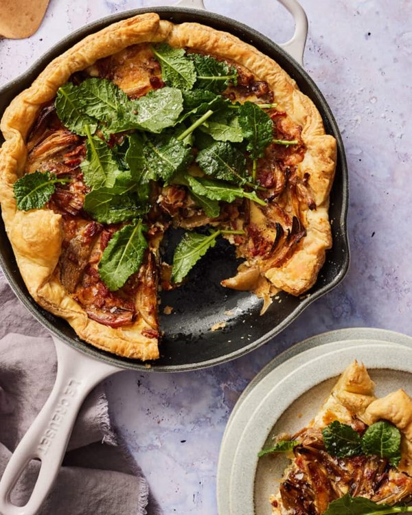 Puff pastry quiche